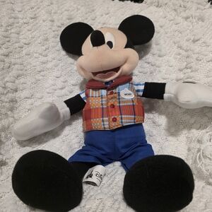 Disney Mickey Mouse Plush Toy - Black, White, Red, Blue, Orange